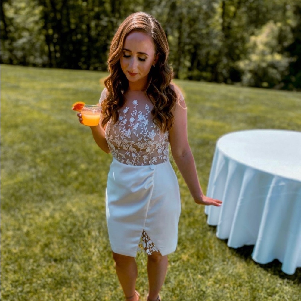 RIME ARODAKY: Beautiful white dress worn for my bridal shower (only once).